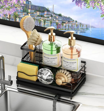 Black Stainless Steel Sink Caddy